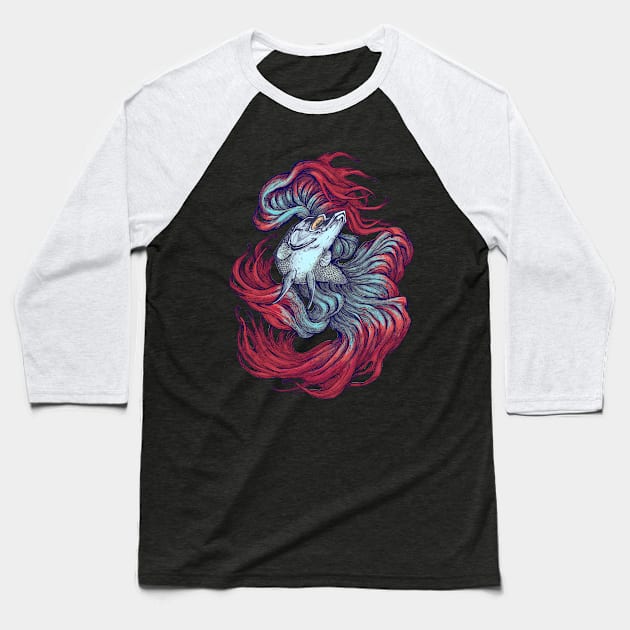 Betta New Wave Baseball T-Shirt by Villainmazk